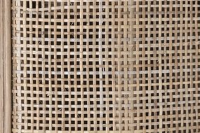 Etajera, natur, din lemn de cauciuc si rattan, Serene