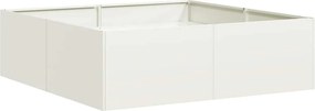 vidaXL Jardinieră alb 100x100x30 cm oțel
