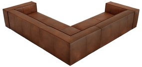 Colțar maro coniac cu tapițerie din piele (cu șezlong variabil) Madame – Windsor &amp; Co Sofas