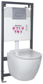 Set rezervor WC montat pe perete Kasos Pacific Chrome