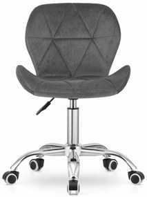 OFERTA Scaun de birou gri AVOLA VELVET II. calitate