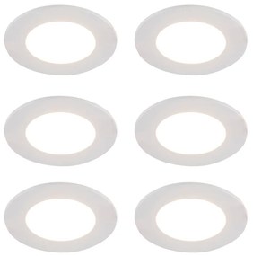 Set de 6 spoturi încastrate albe cu LED Dim to Warm 7W IP65 - Blanca