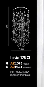 Lustra XL moderna design deosebit 60cm Luvia clar