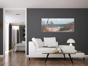 Tablou - Plaja roz (120x50 cm)