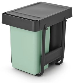Coș de gunoi verde mentă/gri închis de reciclat/ încorporat din plastic 30 l Sort&amp;Go – Brabantia