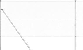 vidaXL Stâlp de gard. Argintiu 10 x 1,4 m (plasă de 13 mm) Oțel