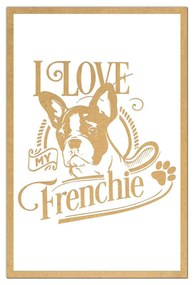 Tablouri   I Love My Dog   Gravate Laser cu Rasa Preferata