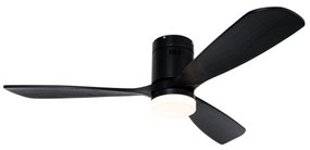 Ventilator de tavan inteligent negru, inclusiv LED cu telecomandă - Sofia