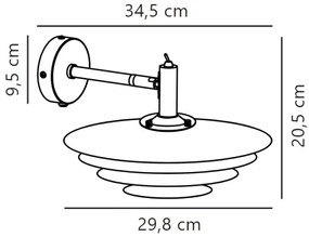 Aplică Nordlux BRETAGNE 1xG9/25W/230V antracit
