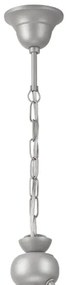 Lustră pe lanț RETRO 2xE27/60W/230V argintiu