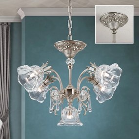 Candelabru cristal design lux LA BOHEME D-60cm 5L antique silver