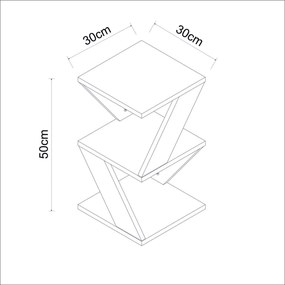 Măsuță de depozitare Albeni Sapphire