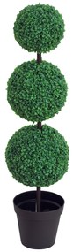 Outsunny Buștean Artificial topiari Artificială în Formă de Bile dim. Ø 30 x 112H cm Verde | Aosom Romania
