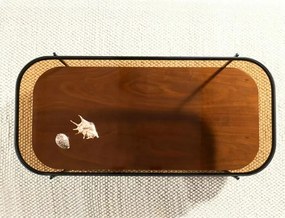 Masa de cafea Prima A chihlimbar transparent/nuc L120 cm