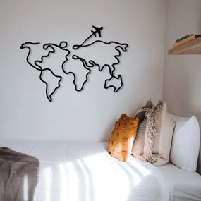 Decorațiune de perete 60x42 cm metal hartă