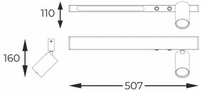 Spot LED Zuma Line W230757202 MANNARI 1xGU10/5W/230V + LED/8W