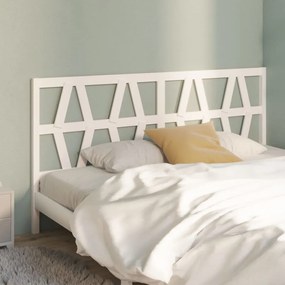 818641 vidaXL Tăblie de pat, alb, 206x4x100 cm, lemn masiv de pin
