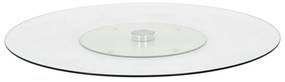 Platou servire rotativ transparent, 60 cm, sticla securizata