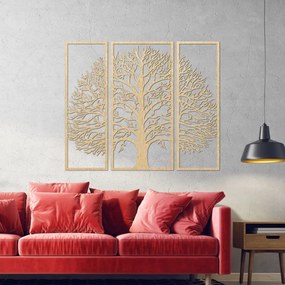 SENTOP | Decorațiune murală din lemn, din trei piese, pomul vieții | TRIUM
