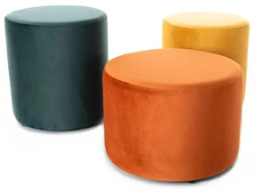 Set 3x taburet Caen Velvet, mix de culori
