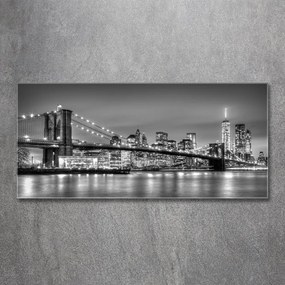Tablou pe sticlă acrilică Podul brooklyn