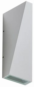 Aplica LED de perete exterior cu iluminat ambiental IP54 ZITA XL alba