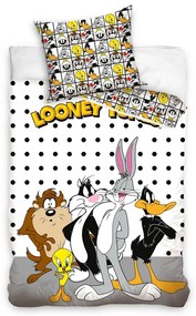 Lenjerie de pat din bumbac pentru copii LooneyTunes Friends, 140 x 200 cm, 70 x 90 cm