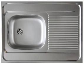 Chiuvetă inox, universală 80x60, LAY ON
