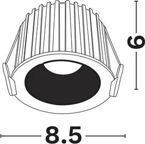 Spot incastrabil LED 14W 3000K Helio alb