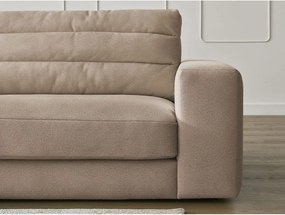 Colțar taupe cu tapițerie din catifea (cu colț pe partea stângă/cu șezlong) Sierra – Bobochic Paris