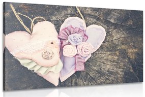 Tablou handmade inimioară pe trunchi