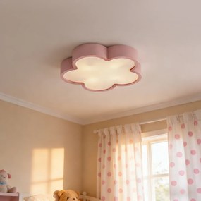 Plafonieră pentru copii roz și alb - Lucille