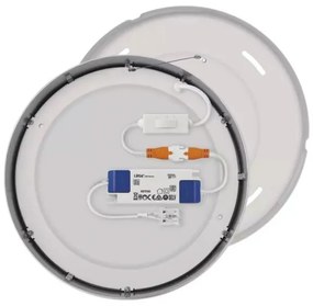 Plafonieră LED/21W/230V 3000/3500/4000K d. 22,5 cm crom