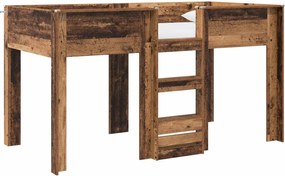 vidaXL Pat Etajat pentru Copii Lemn vechi 100 x 200 cm Lemn compozit