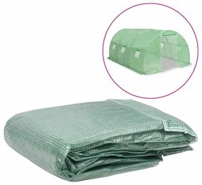 vidaXL Copertină rezervă pentru seră (13,5 m²), verde, 300x450x200 cm