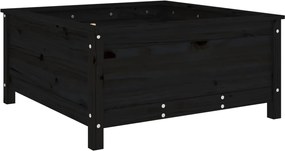 vidaXL Jardinieră de grădină, negru, 82,5x82,5x39 cm lemn masiv de pin