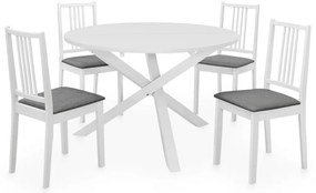 vidaXL Set mobilier de bucătărie, 5 piese, alb, MDF
