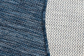 Covor SISAL SION cerc A5165A Melanj țesute plate albastru inchis