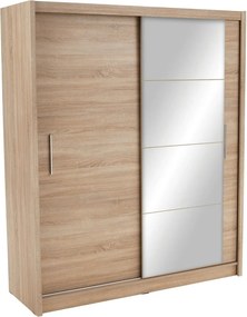 Dulap LOW, stejar sonoma, DTD laminat, cu 2 usi, 180x61x215 cm