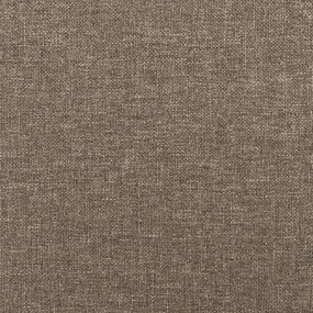 Pat continental cu saltea gri taupe 140x200 cm material textil Gri taupe, 35 cm, 140 x 200 cm