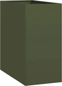 vidaXL Jardinieră verde măsline 40x80x80 cm oțel