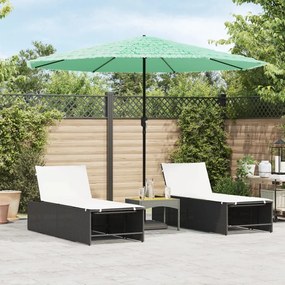 vidaXL Umbrelă soare de grădină cu stâlp din oțel verde 324x324x247 cm