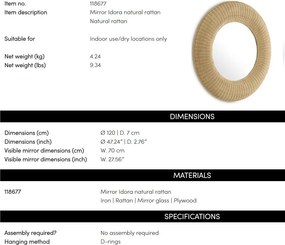 Oglinda decorativa design LUX Idora 120cm