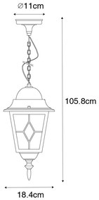 Lampă suspendată vintage pentru exterior auriu antic - Antigua