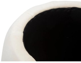 Taburet crem cu tapițerie din catifea Paris – Mauro Ferretti