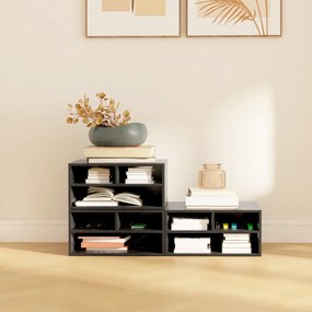 HOMCOM Cabinet pentru Imprimantă cu 2 Rafturi, Birou din Lemn și Cabinet de studiu cu Roți, 47x40x22.5 cm, Negru | Aosom Romania