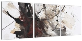 Tablou cu pictură abstactă (cu ceas) (90x30 cm)