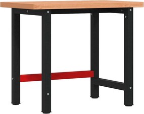 vidaXL Banc de lucru 100x60x83 cm lemn masiv fag, dreptunghiular