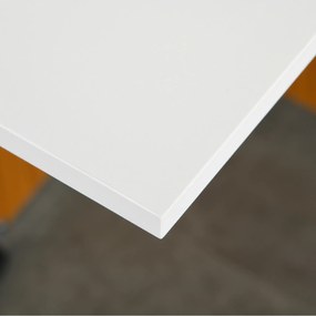 HOMCOM Masă extensibilă pliabilă mobilă cu design modern, 120 cm x 80 cm x 73 cm, Tei + Alb | Aosom Romania