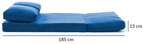 Canapea extensibilă Taida Blue